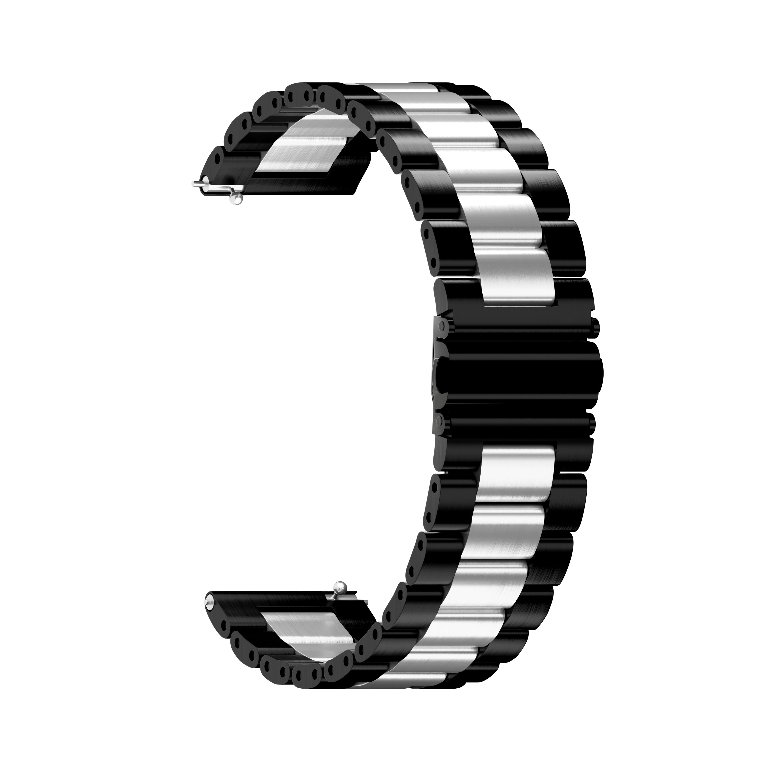 RvS bandje zwart zilver