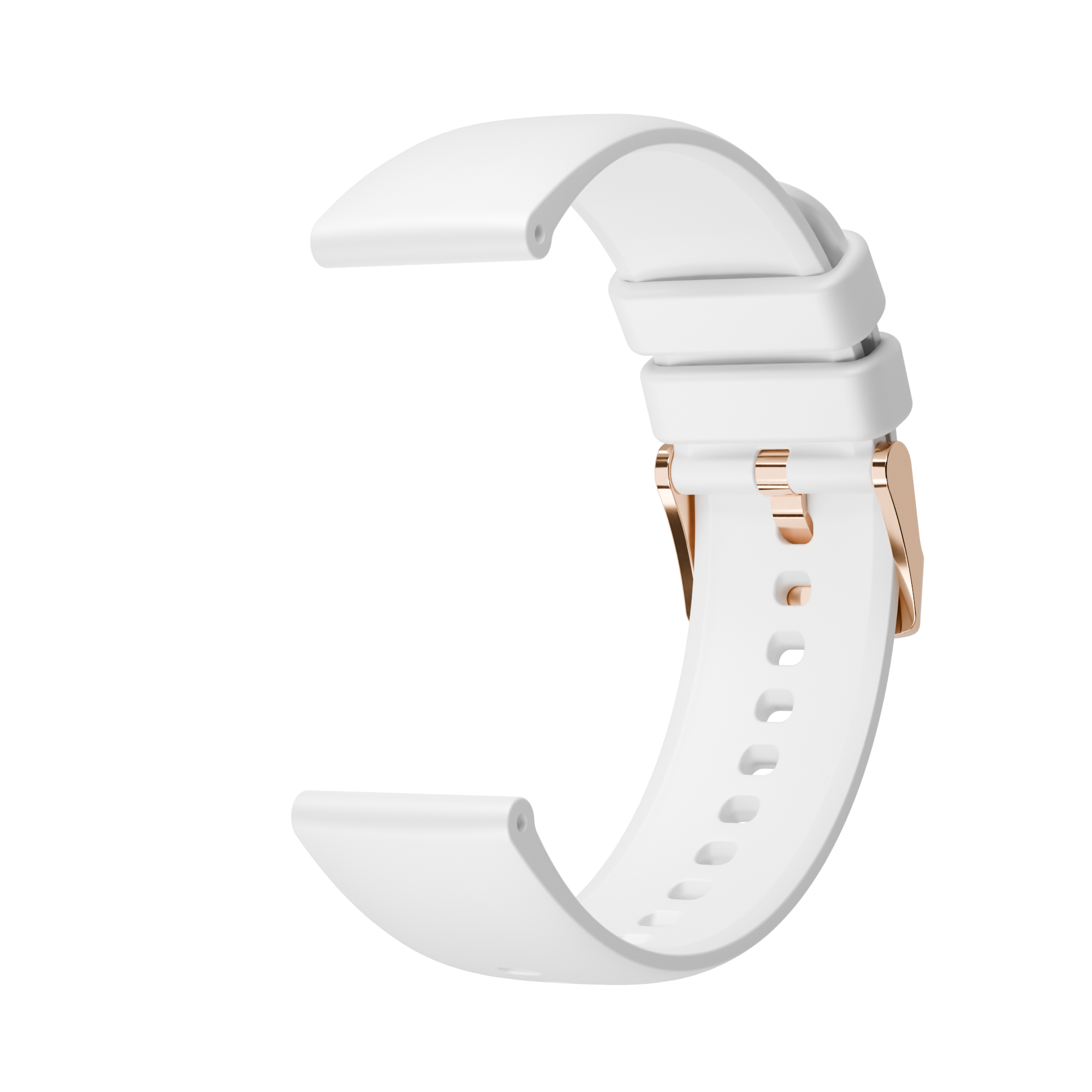 Siliconen bandje wit - goud