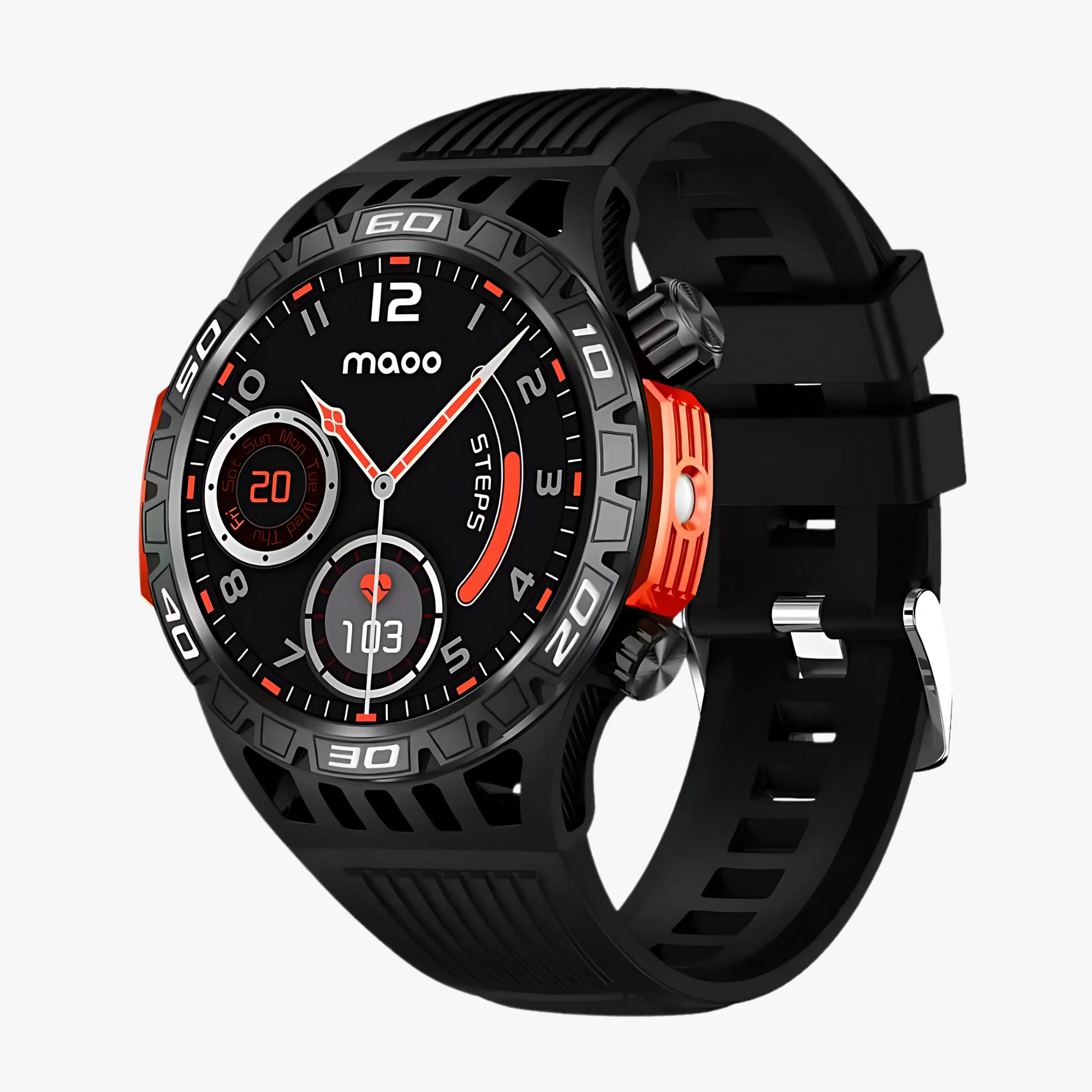 Maoo Explorer Smartwatch Heren Zwart
