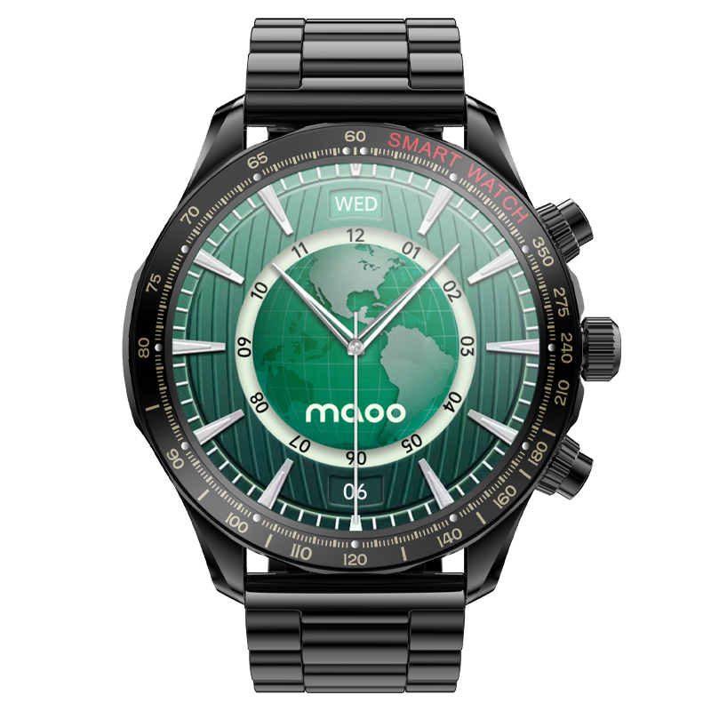 Maoo Titan AMOLED Smartwatch Heren Zwart