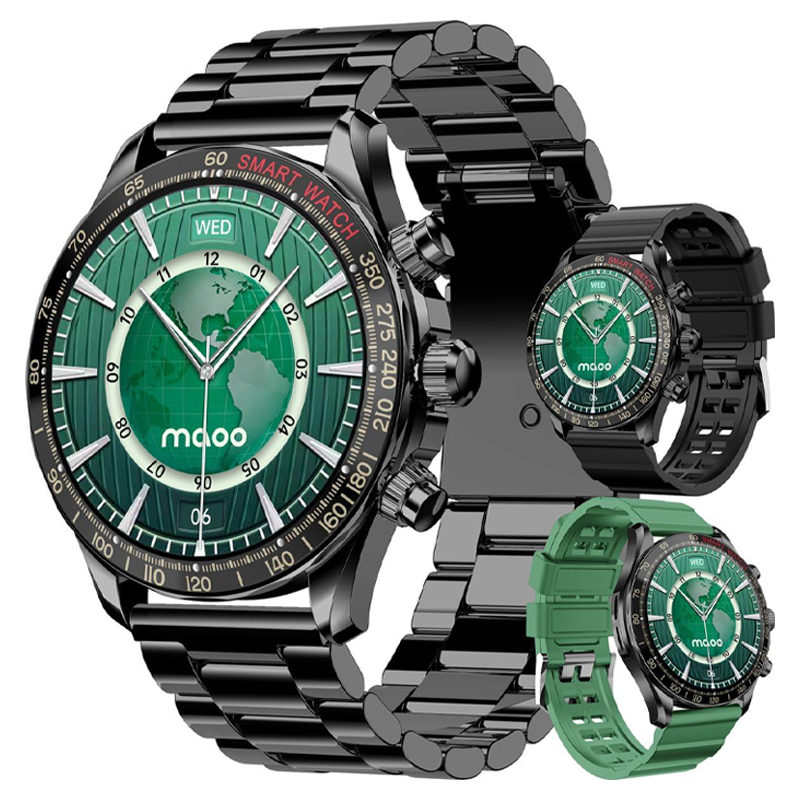 Maoo Titan AMOLED Smartwatch Heren Zwart