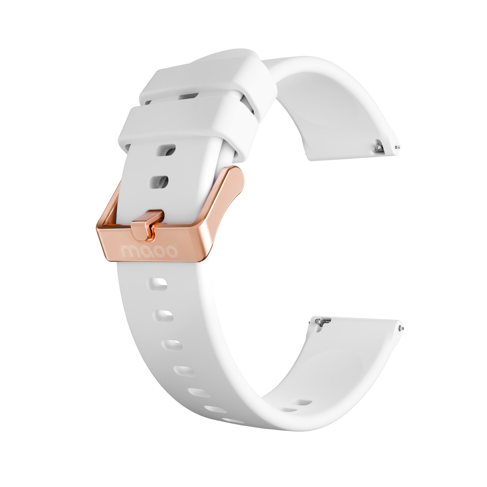 Siliconen bandje wit - goud