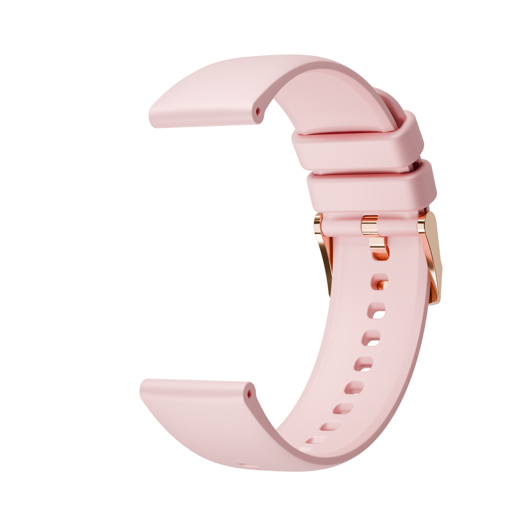 Siliconen bandje roze - goud