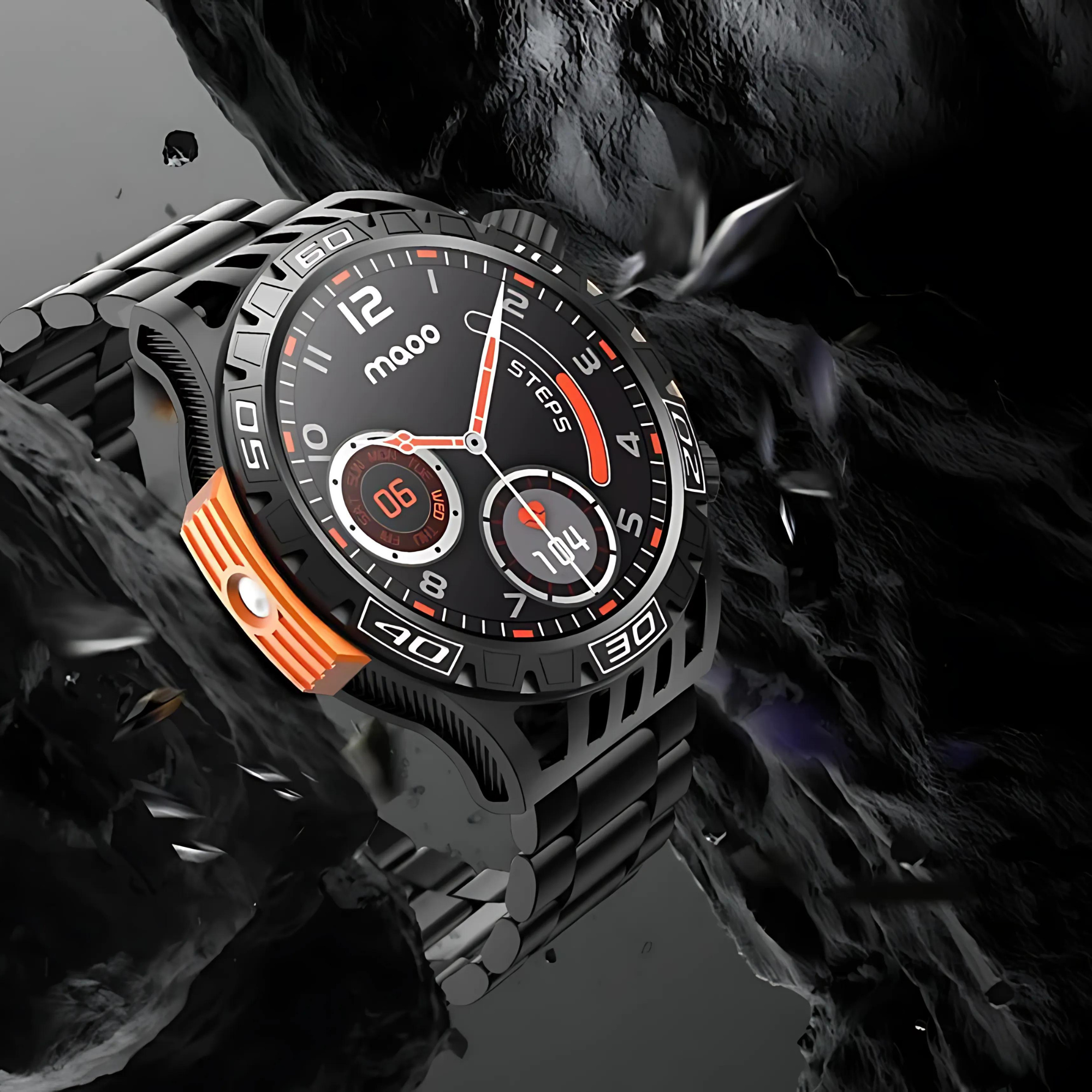 Maoo Explorer Smartwatch Heren Zwart