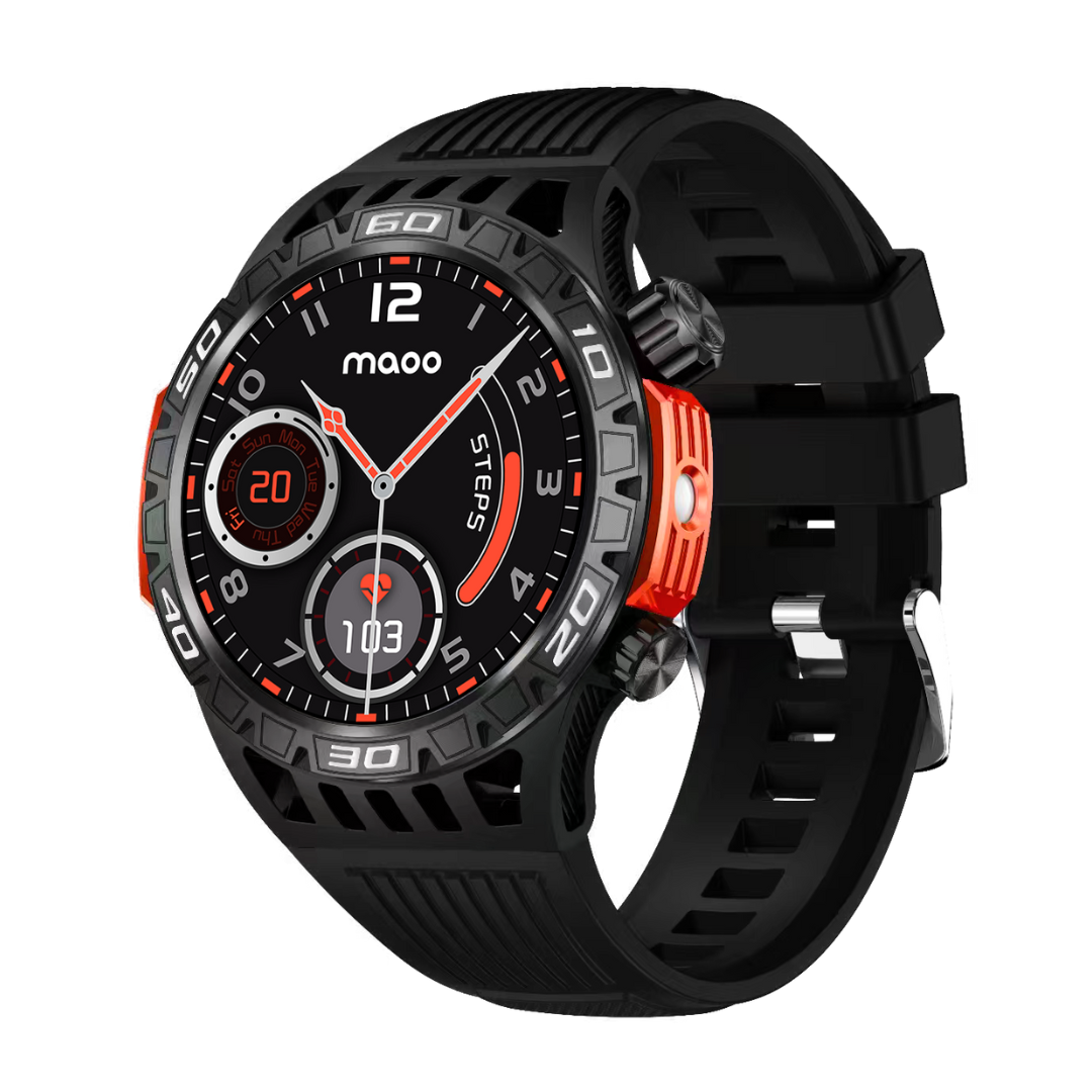 Maoo Explorer Smartwatch Heren Zwart