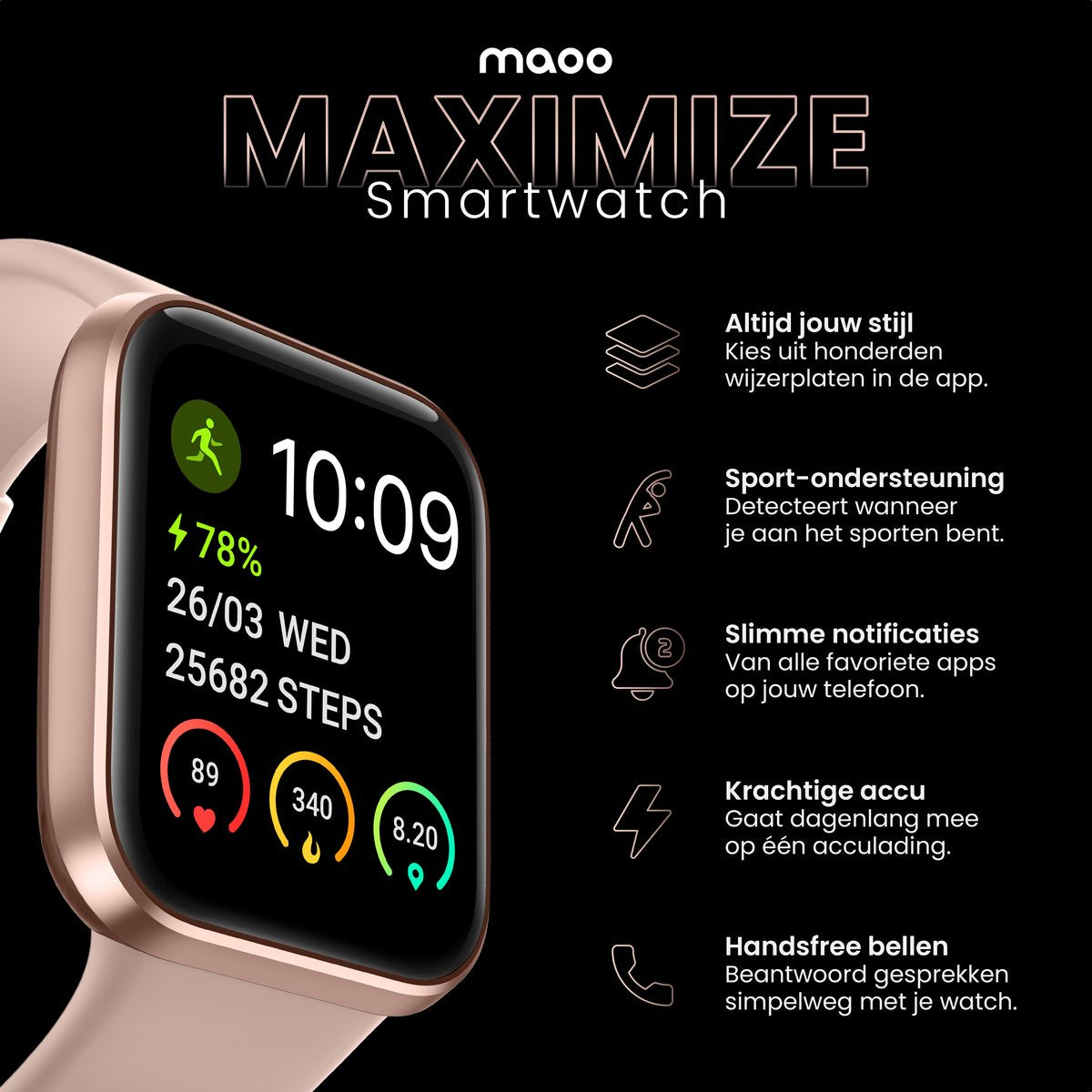 Maoo Maximize Smartwatch Roze